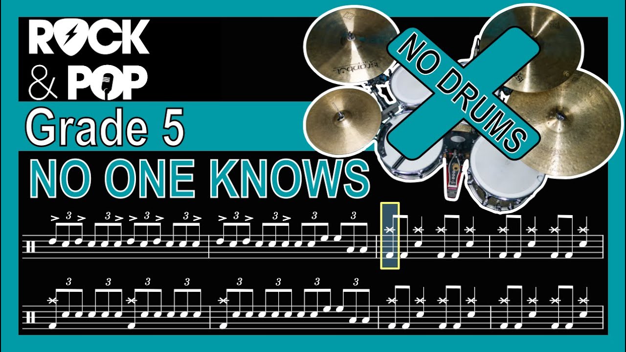 No One Knows: Drumless Track With Notation (Trinity Grade 5)