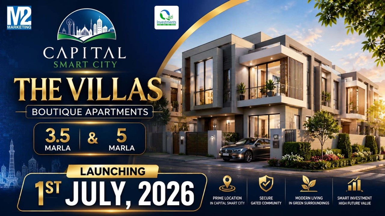 Capital Smart City | The Villas - Boutique Apartments  3.5 & 5 Marla | Qazi Investments