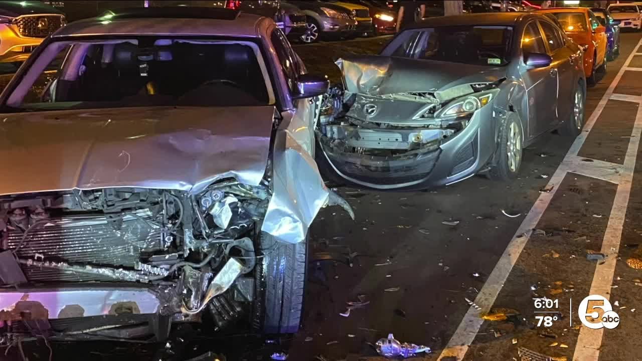 Akron police cruiser crashes into 4 cars in Highland Square; owners want to know who will pay