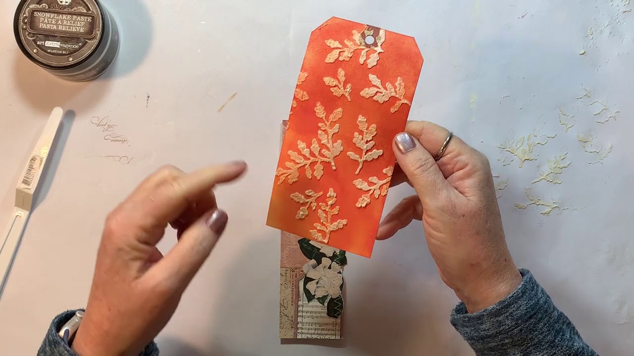 Mixed Media Monday! - Modeling Paste to Decorate Tags!