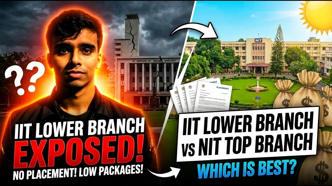 Lower Branch in IIT [EXPOSED] 🗿🔥 No Placements, No Respect 😭 Lower Branch In IIT vs NIT Top Branch