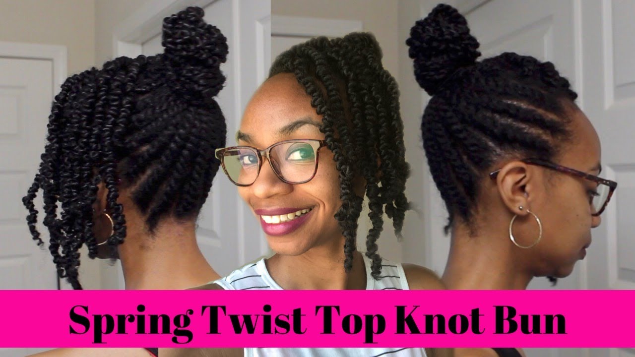 Spring Twist Top Knot Bun I ft. Xtrend Hair