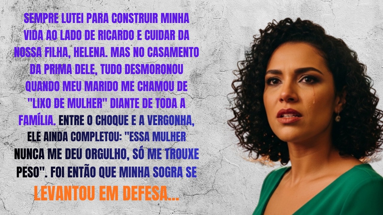 Meu marido me chamou de “lixo de mulher” no casamento da prima  Mas a sogra bateu na mesa e…