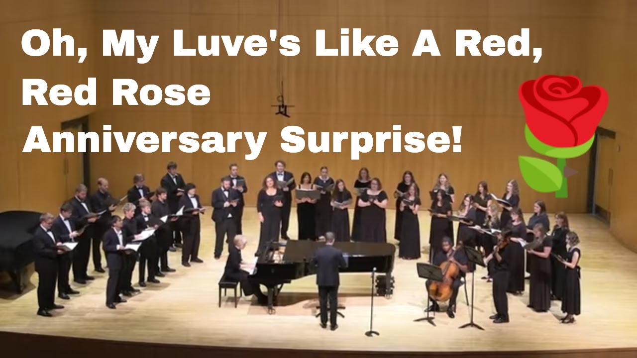 Choir Conductor surprises spouse with 25th Anniversary song!