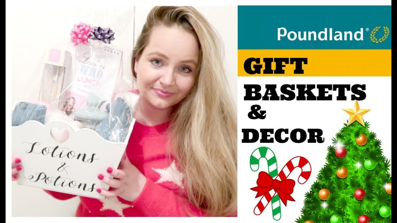 CHRISTMAS POUNDLAND HAUL / DECEMBER / DIY BUDGET GIFT BASKET IDEAS / HOME DECOR / STOCKING FILLERS