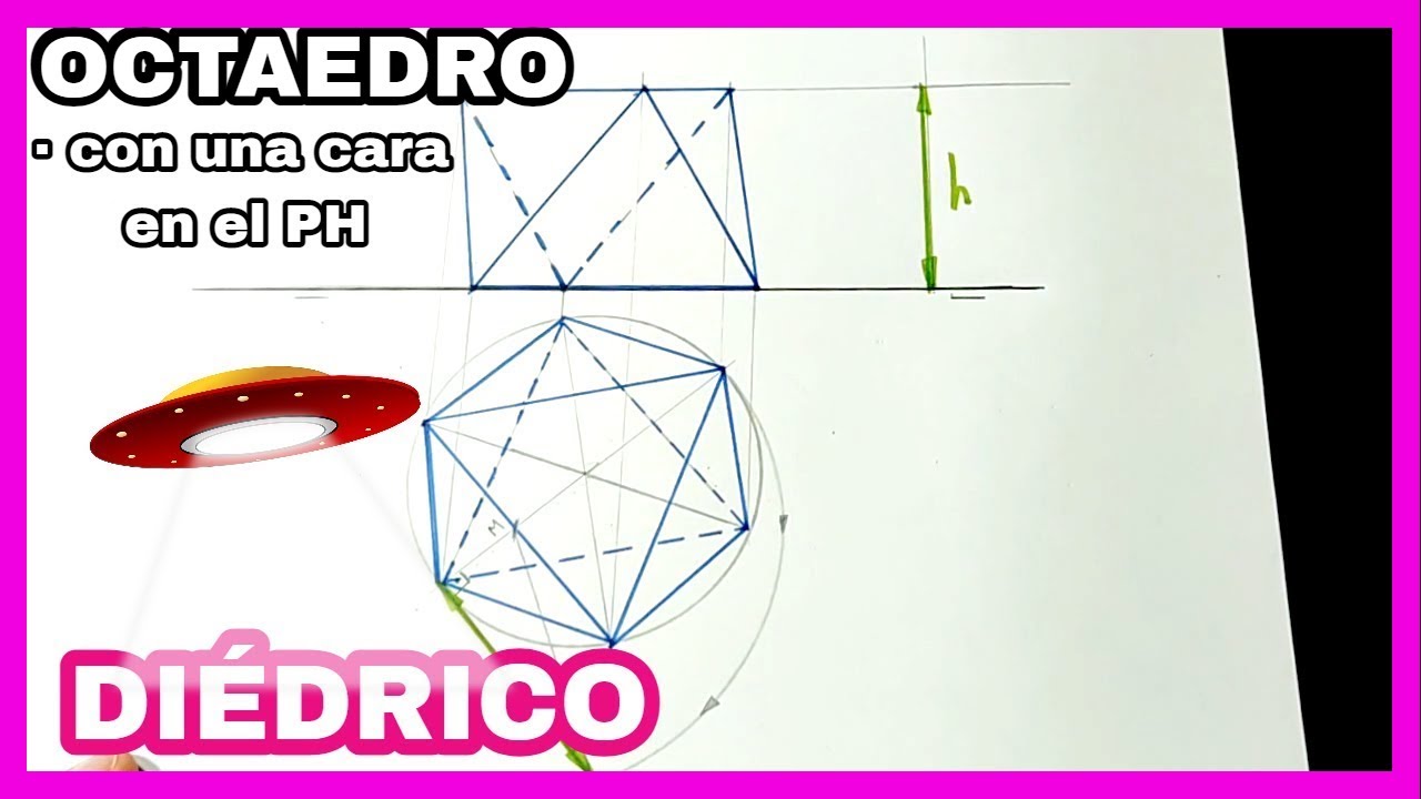 DIÉDRICO - 🔥octaedro con una cara en el plano horizontal 👇