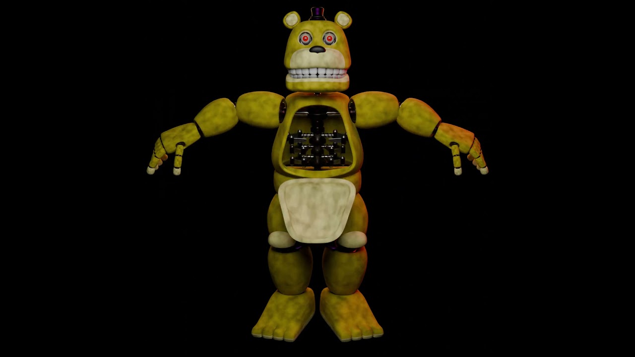 Fredbear Springlock Animation test #fnaf #blender #animation