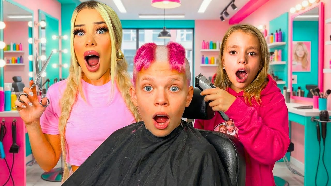 KLEINES MÄDCHEN öffnet FRISEUR 😳 (geht schief)