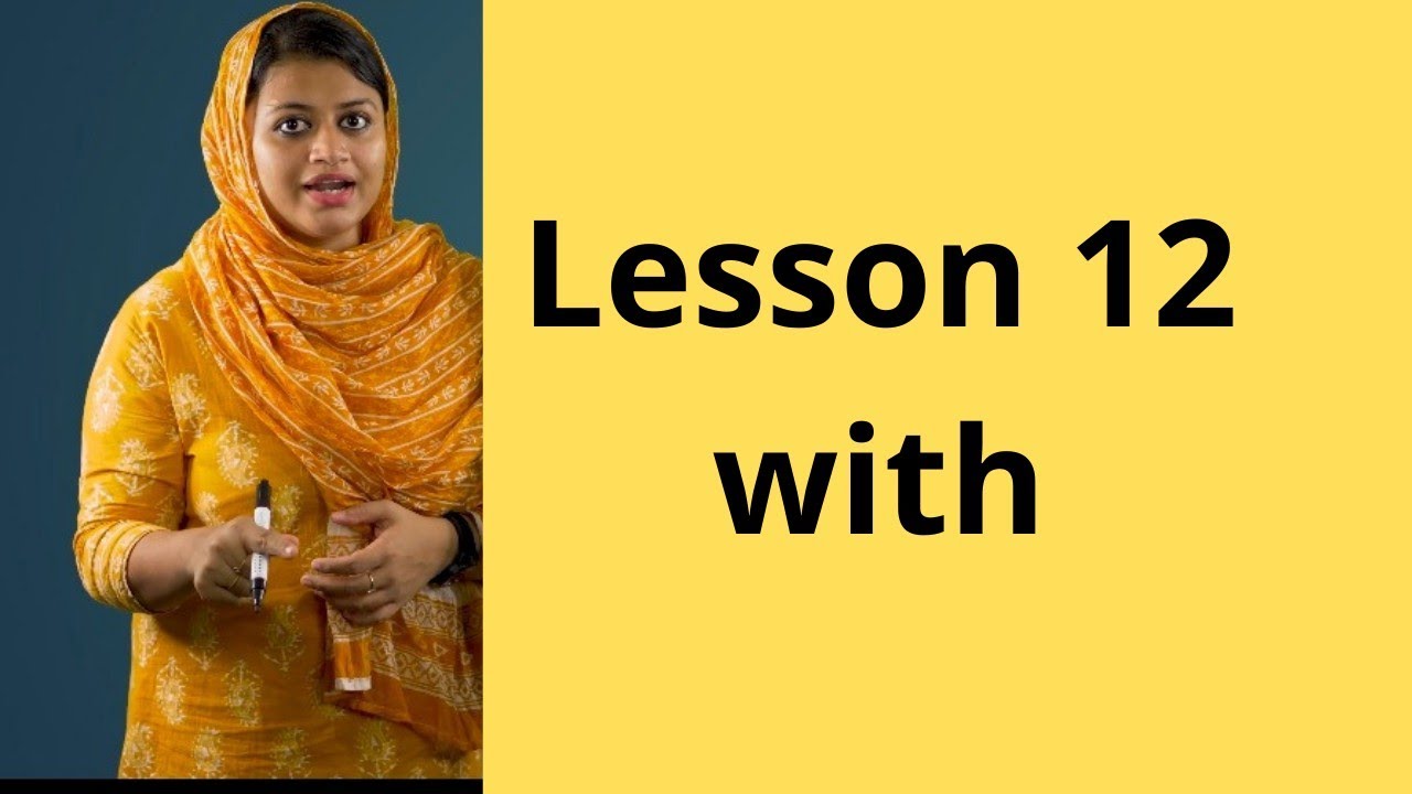 Lesson 12|| With|| Sanam Noufal Spoken English|| 9387161514