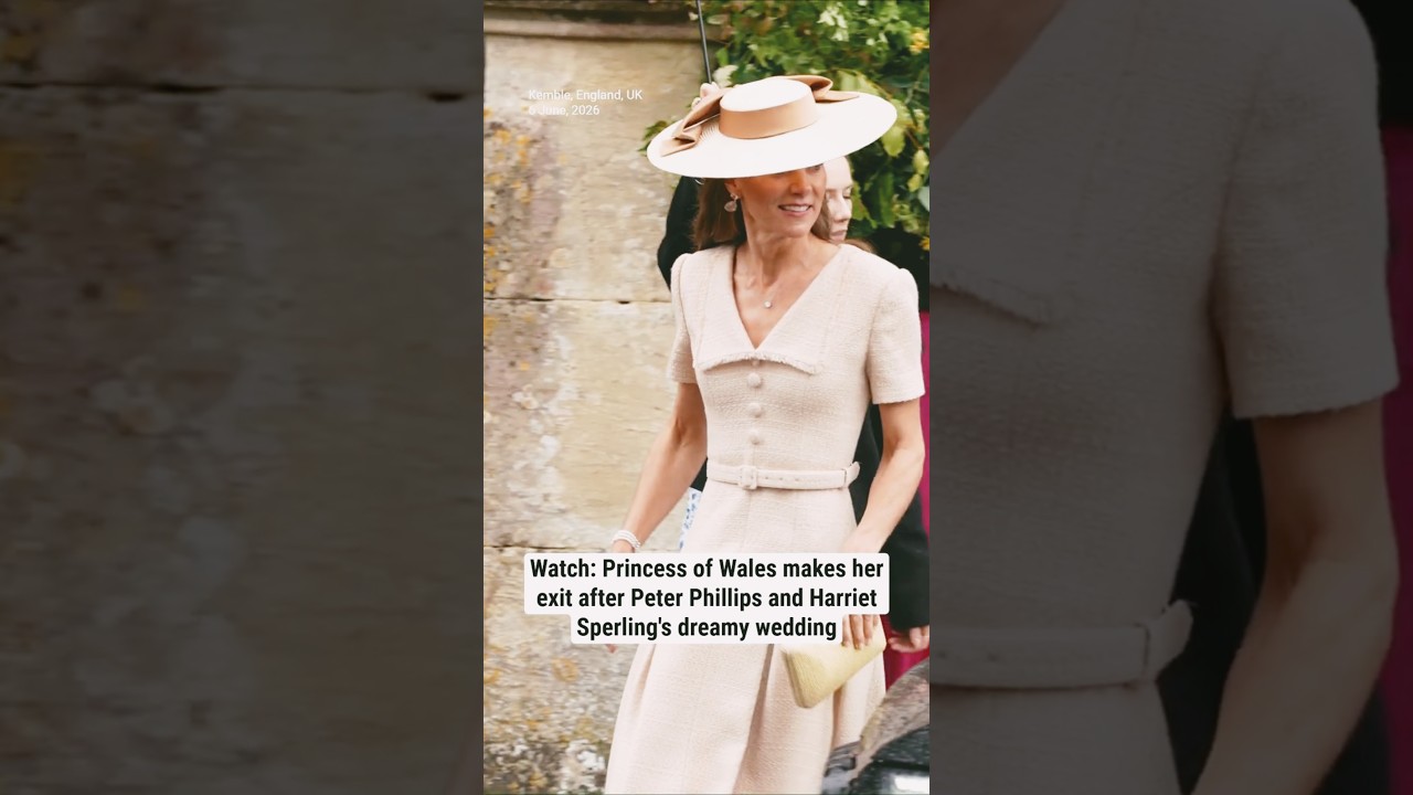 Watch: Princess of Wales makes her exit after Peter and Harriet's dreamy wedding