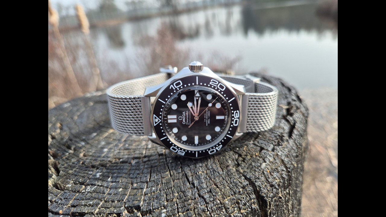 Omega Seamaster Diver 300M On 6.7 inch Wrist - Black Dial - Aluminium Bezel 