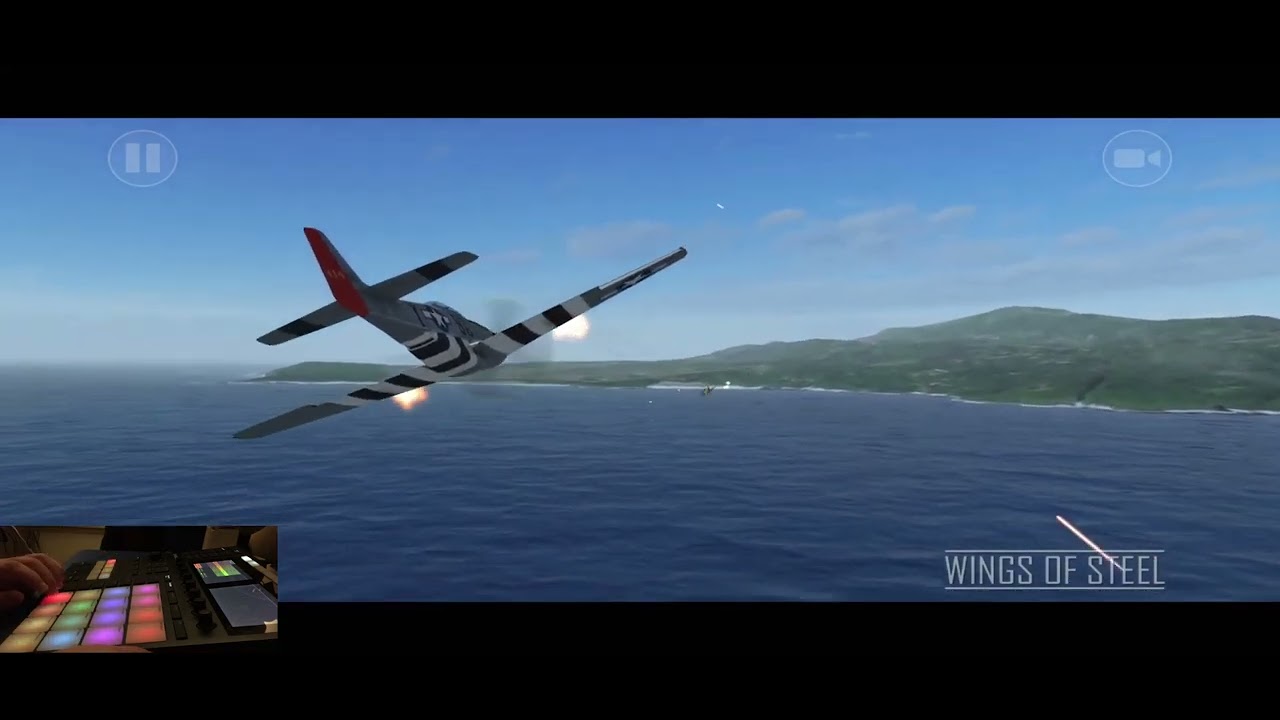 Wings Of Steel - Allied mission 19 - P-51 Mustang - maxed PR (60.0) - original music on mini screen