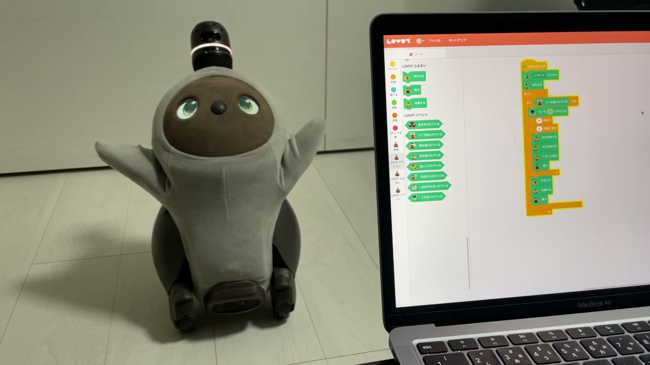 ラボットにプログラミングさせてみた【LOVOT STUDY ビジュアルプログラミング】