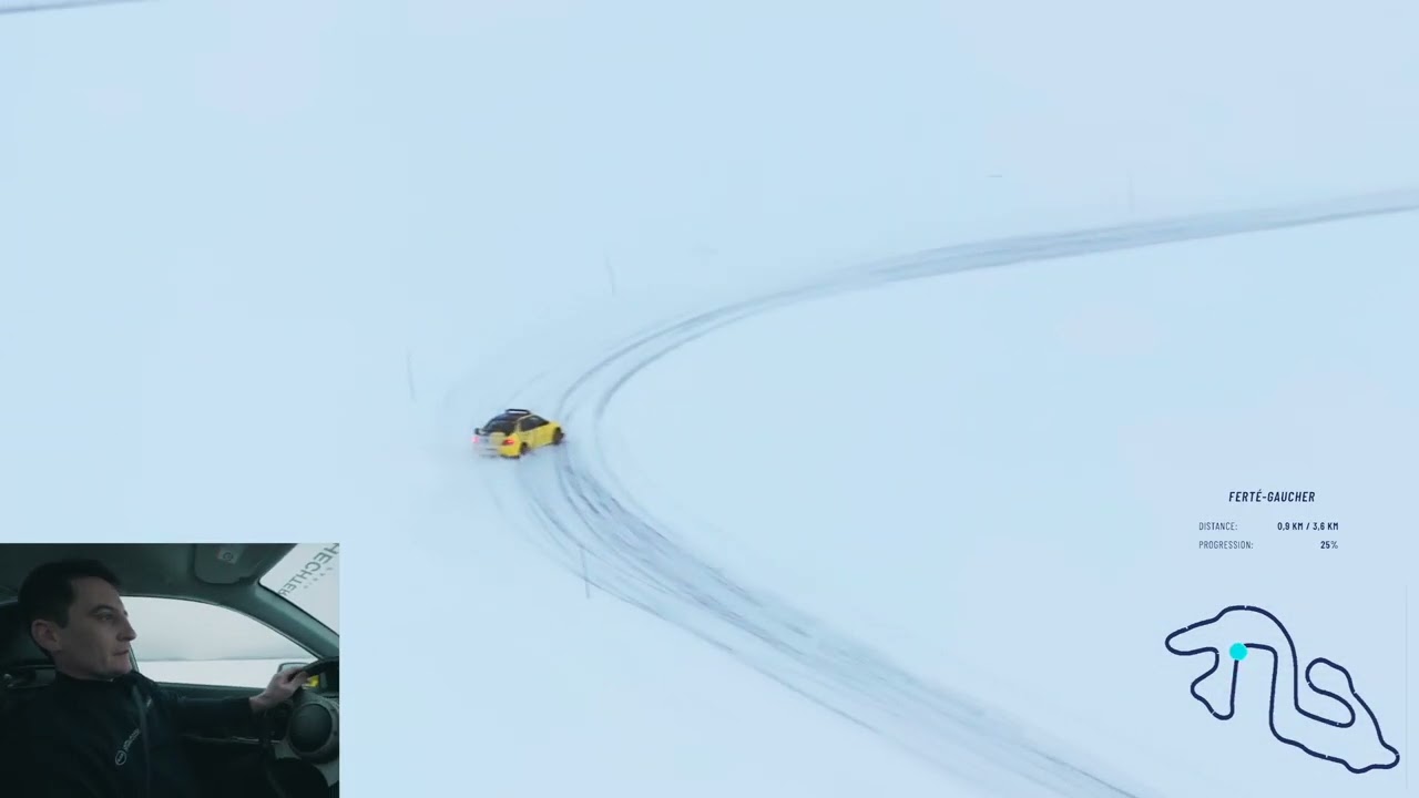 La Ferté-Gaucher Circuit on Ice in a Mitsubishi Lancer Evo 8 – With Rudy, Driving Instructor