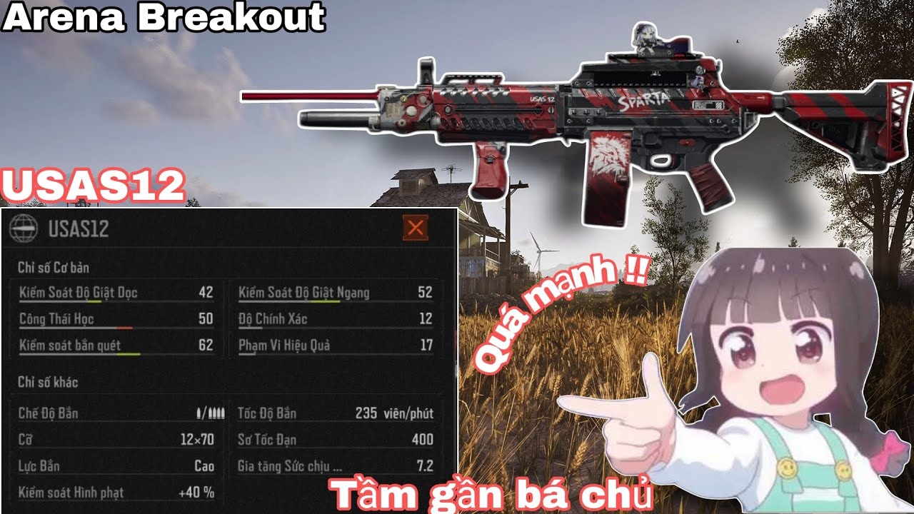 Siêu shotgun USAS12,vua của loài chuột | Arena Breakout 