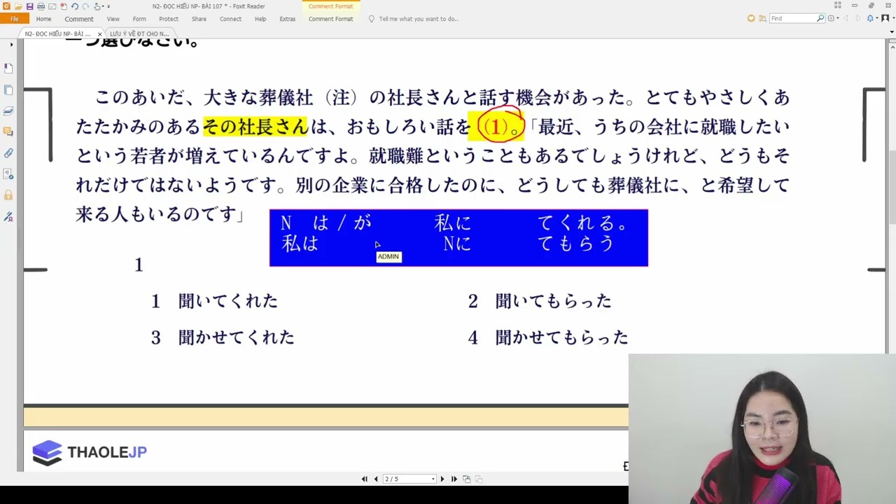 Livestream về kính ngữ và động từ cho nhận