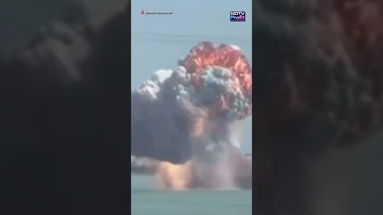 Iranian Ship On Fire After US-Israeli Strikes Near Port Of Bandar Abbas