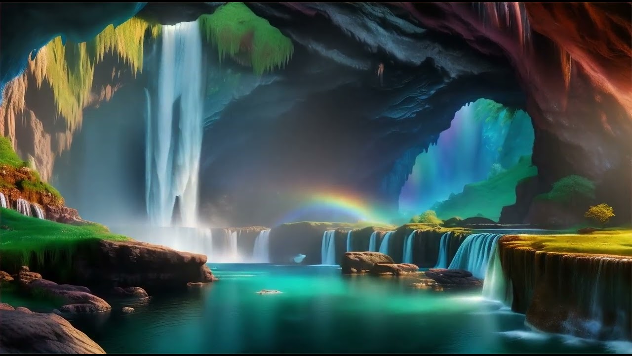Enchanting Scenery: Waterfalls & Rainbows