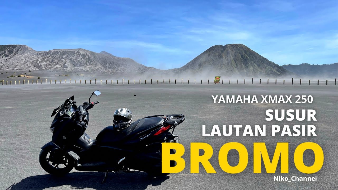 Menyusuri Lautan Pasir BROMO saat Musim Kemarau, AWAS AMBLES pakai Yamaha XMAX 250CC !!!