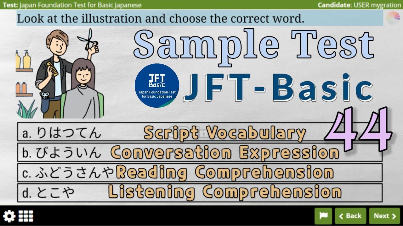 Latihan Soal JFT Basic A2. (44) Script Vocabulary, Conversation Expression, Listening and Reading