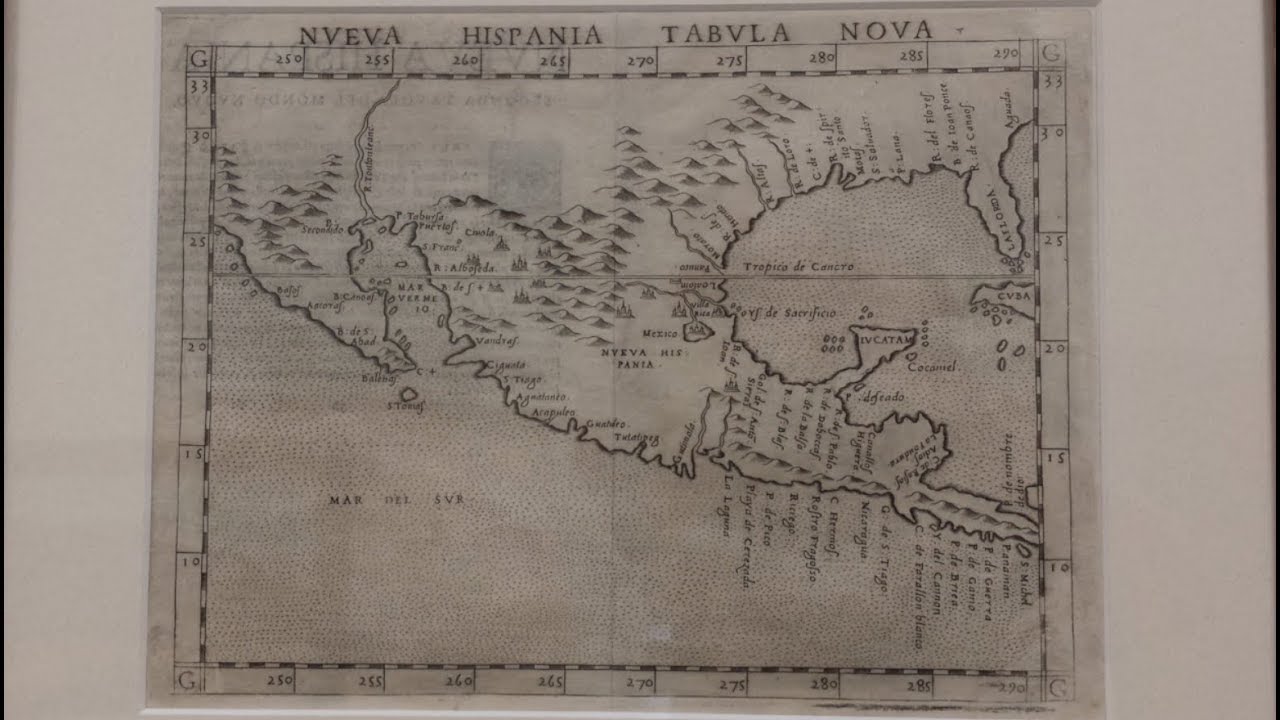 The McWhiney Art Collection: Nueva Hispania Tabula Nova 1567 Map, Girolamo Ruscelli