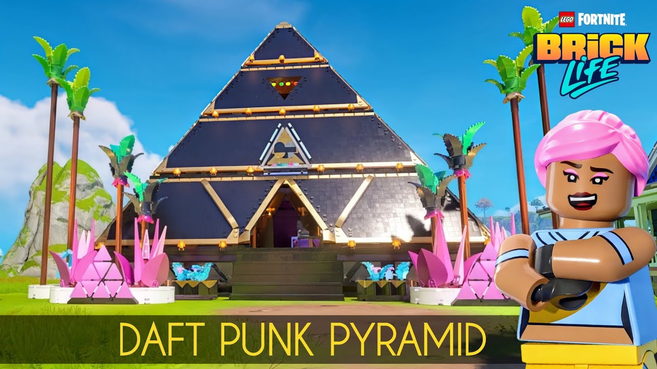 DAFT PUNK PYRAMID - Night Club - House Tour in Lego Fortnite Brick Life