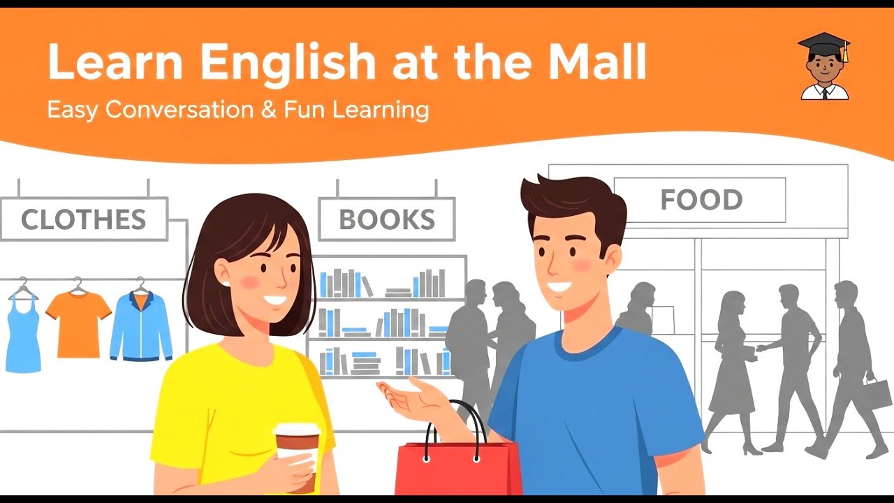 Real Life English Practice - Learn English at the Mall | English Conversation for Beginners