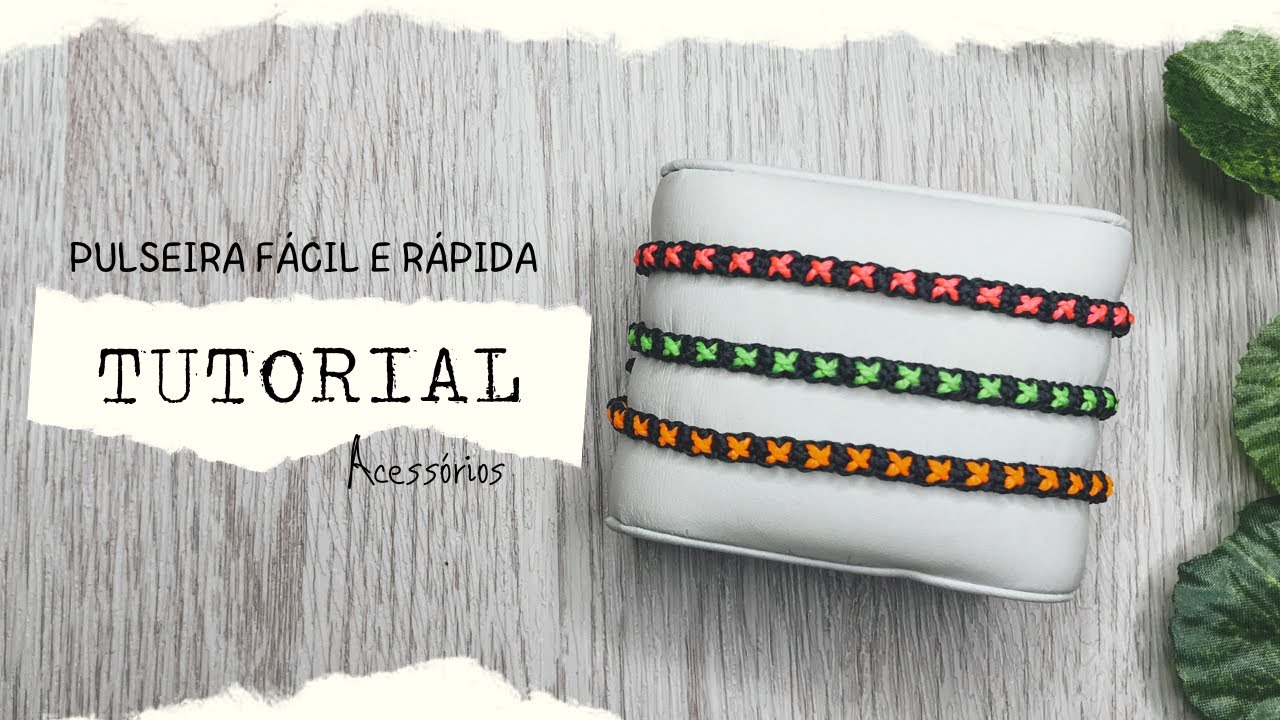 DIY PULSEIRA DA AMIZADE EM MACRAME - TUTORIAL PASSO A PASSO PARA INICIANTES | VIAJ’ARTE TUTORIAIS