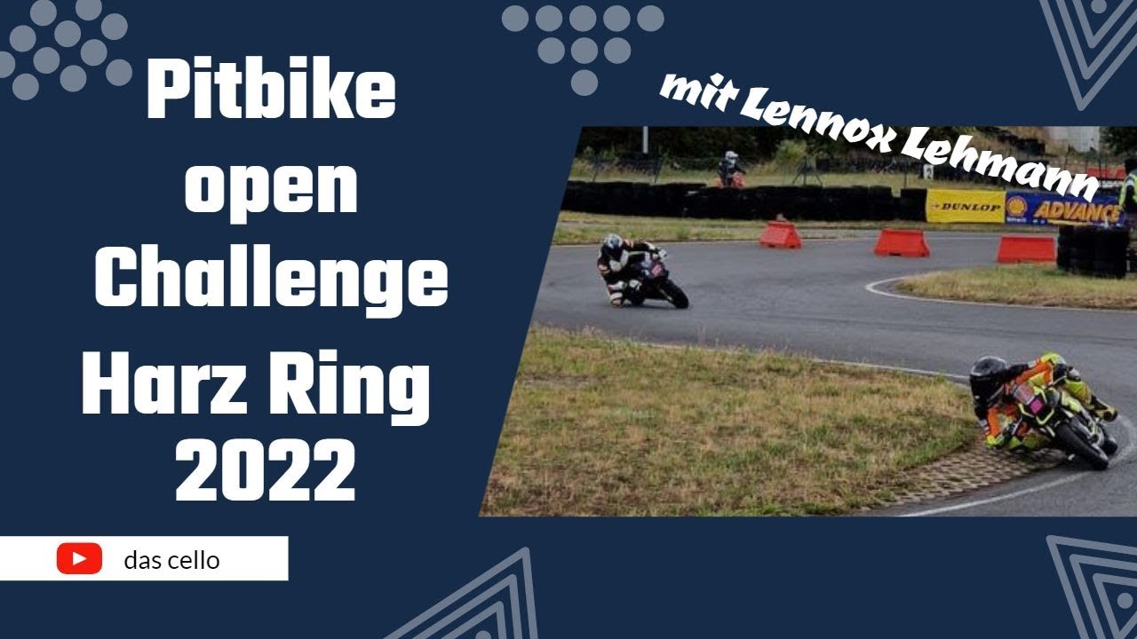 Pitbike open Challenge - Harz Ring 2022 - Rennen 14 Zoll Klasse mit Lennox Lehmann