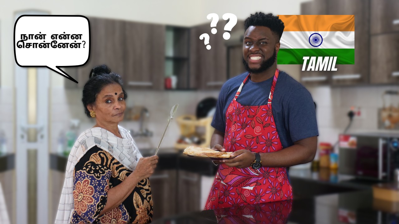 Funny Tamil & Dosa Making Lesson With Nigerian Son-In-Law