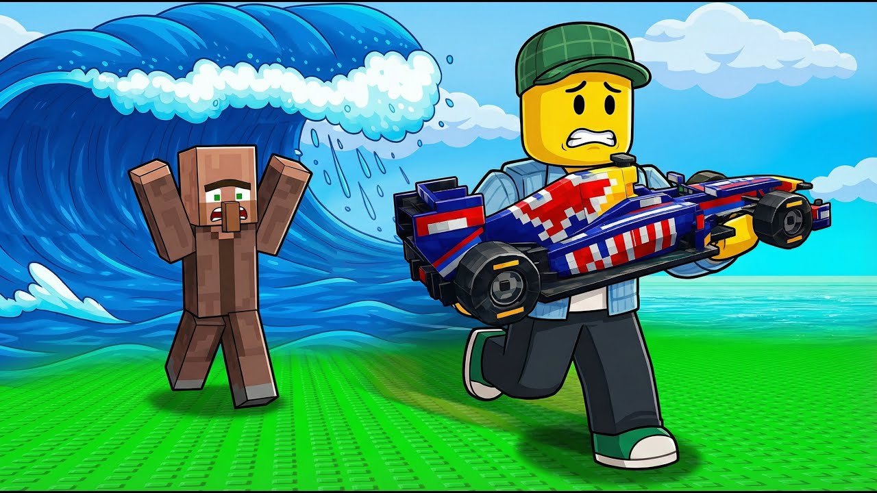 Rage I Kovalski Spasavaju Auto Od Cunamija U Robloxu 🌊🚗