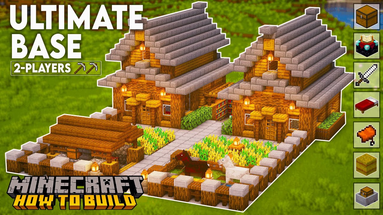 Minecraft: How to Build an Ultimate Survival Base | 2 Player House