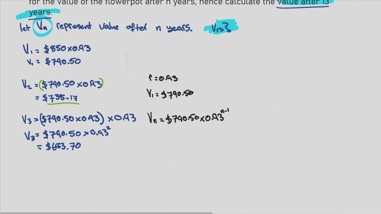 Geometric Sequences - Compound Interest