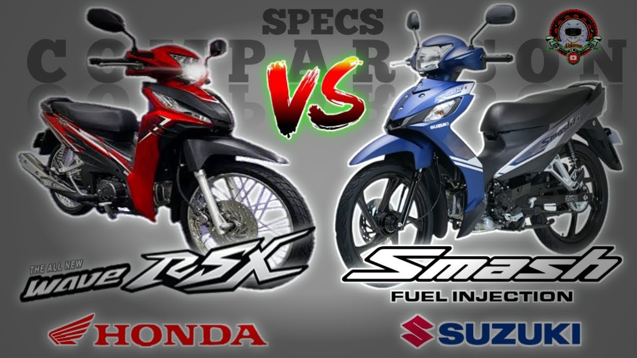 HONDA WAVE RSX FI 110 vs SUZUKI SMASH 115 FI SPECS COMPARISON