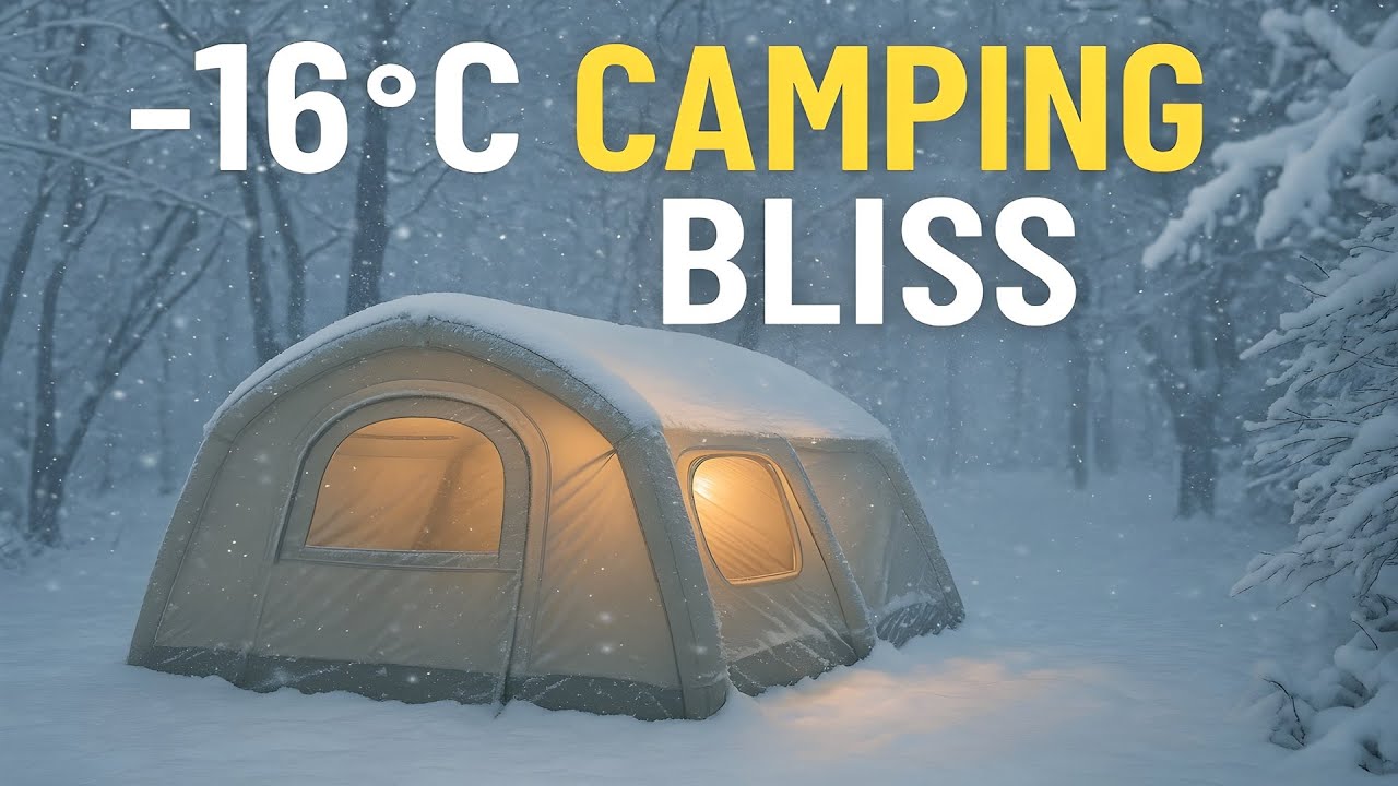 Winter Bliss at -16°C | Stormy Camping That Feels Like Home