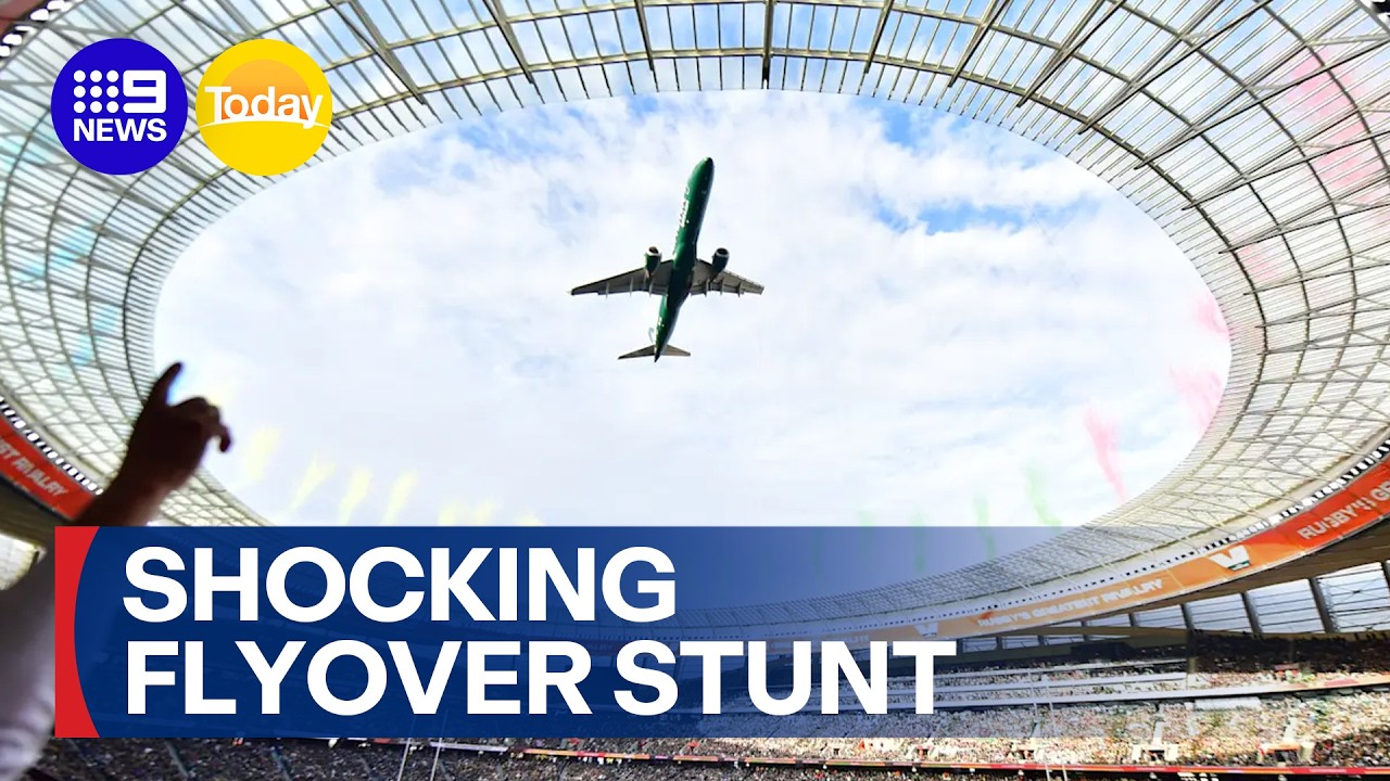 Flyover stunt dividing fans | 9 News Australia