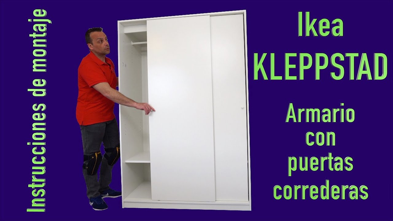 Ikea KLEPPSTAD Armario con puertas correderas Instrucciones de montaje