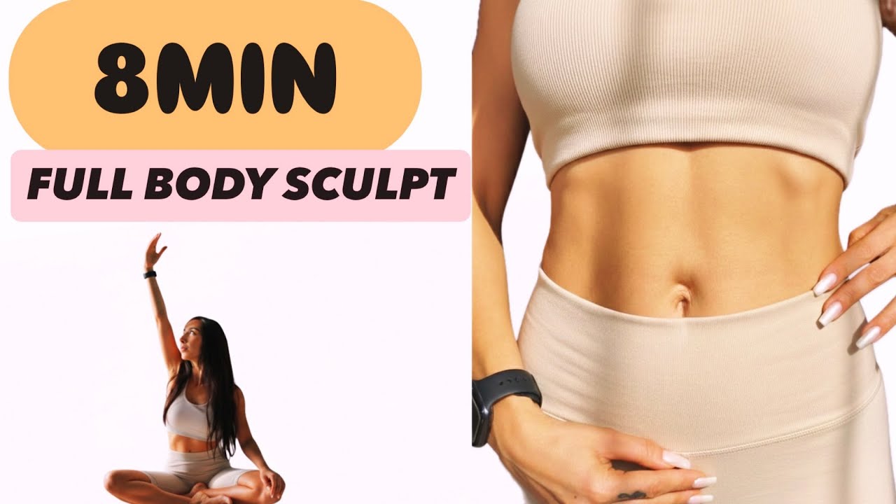 PILATES FULL BODY WORKOUT 8 MIN || At-Home Pilates (No Equipment)