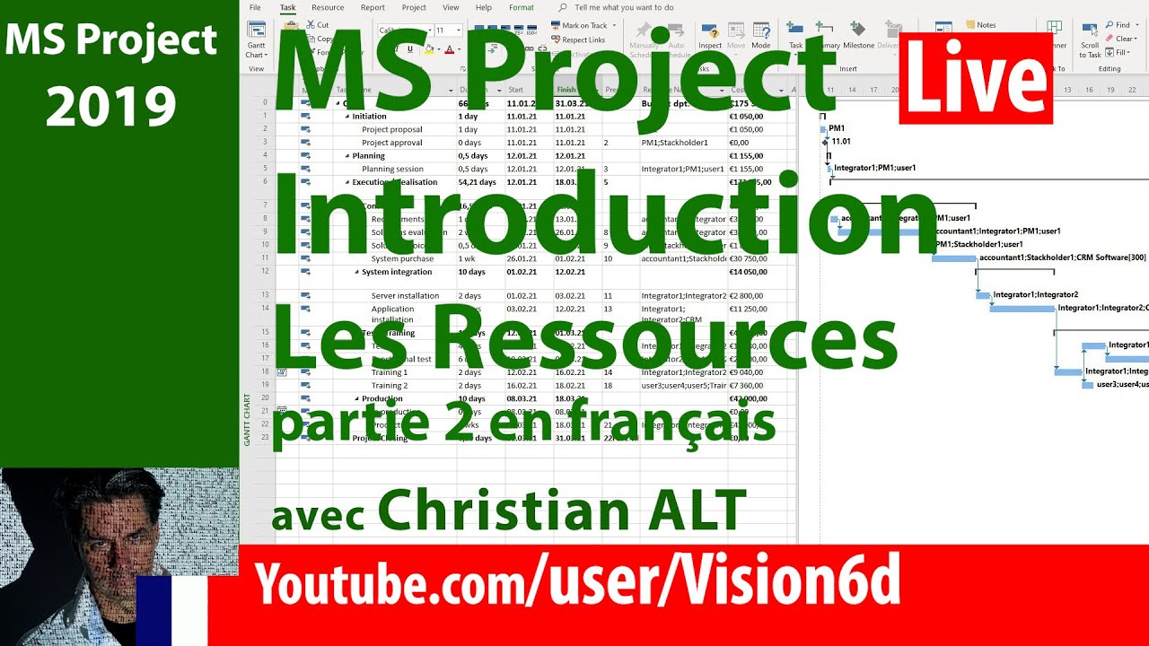 Ms Project ● Introduction Les ressources  ●  Partie 2