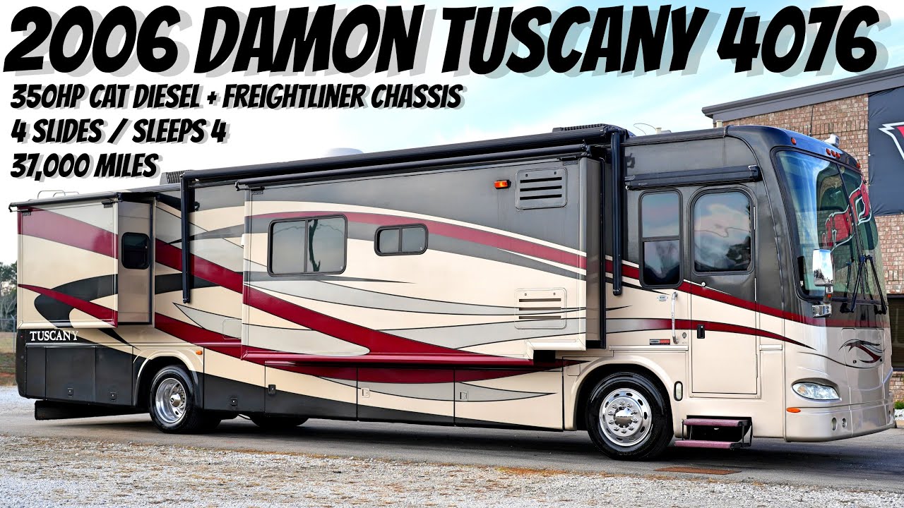 2006 Damon Tuscany 4076 A Class 350HP CAT Diesel Pusher from Porter's RV Sales - $64,900