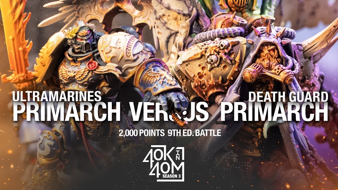 Death Guard VS Ultramarines Warhammer 40k Battle Report. Guilliman VS Mortarion.