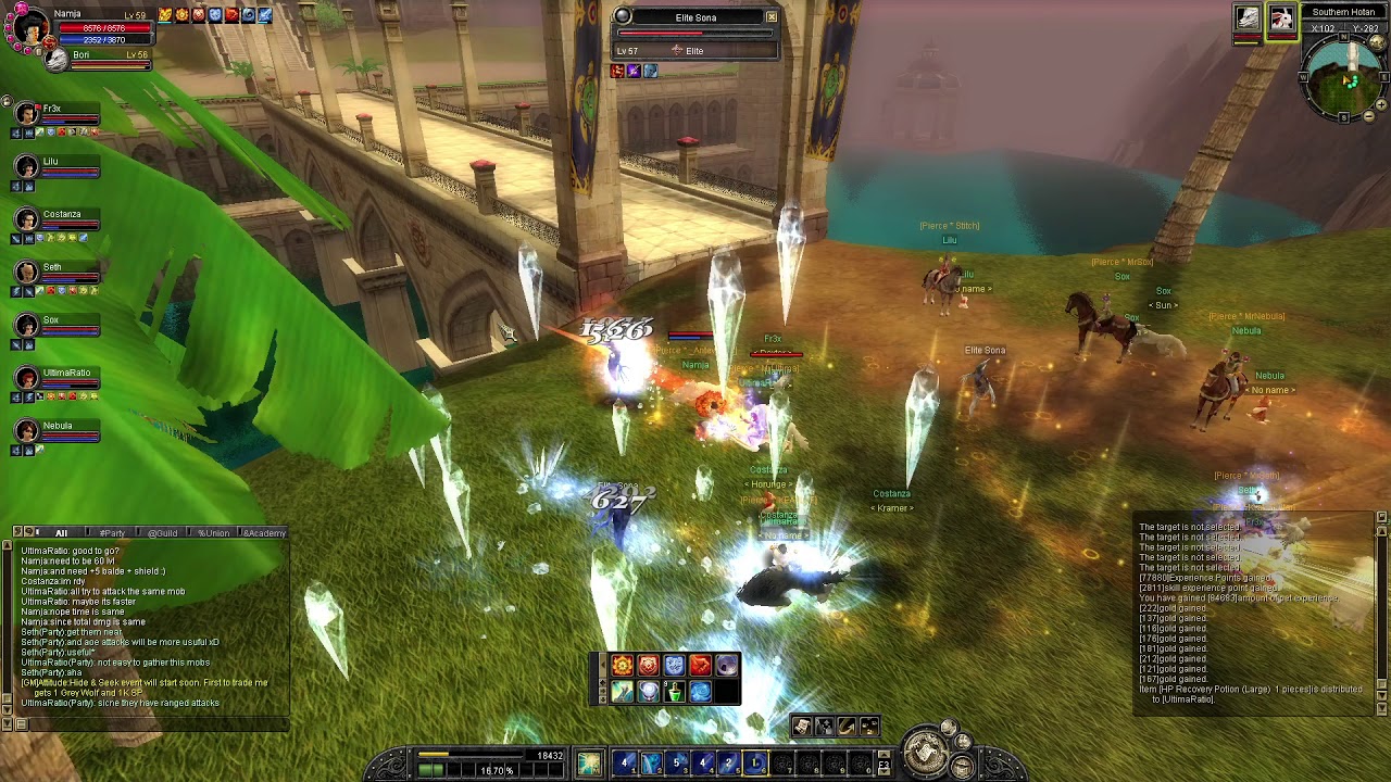 Monster Scroll Party 1/2 part // Pierce Guild // Forever Online (Silkroad 60 cap NO BOT server)