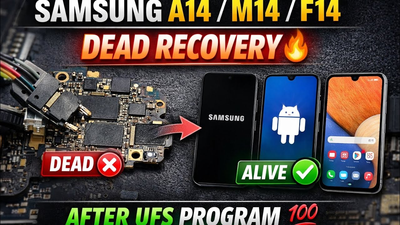 SAMSUNG A14 / M14 / F14 DEAD RECOVERY 🔥AFTER UFS PROGRAM 💯#youtube #samsungA145g#kmaxmobilerepair 