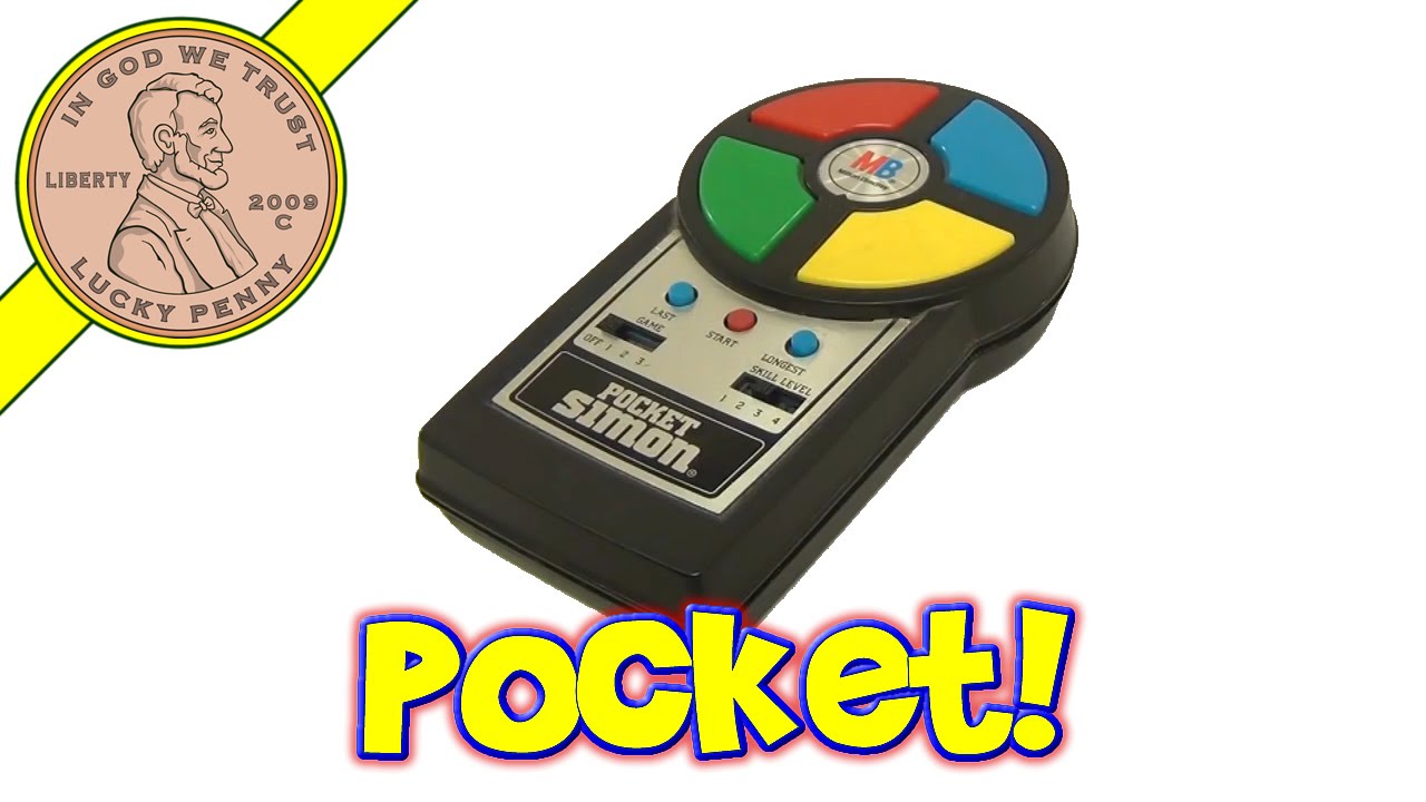 Pocket Simon Hand Held Vintage Electronic Game, 1980 Milton Bradley