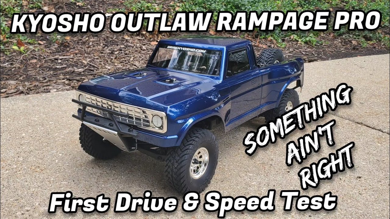 Kyosho Outlaw Rampage Pro First Drive & Speed Test. We Have a Problem.