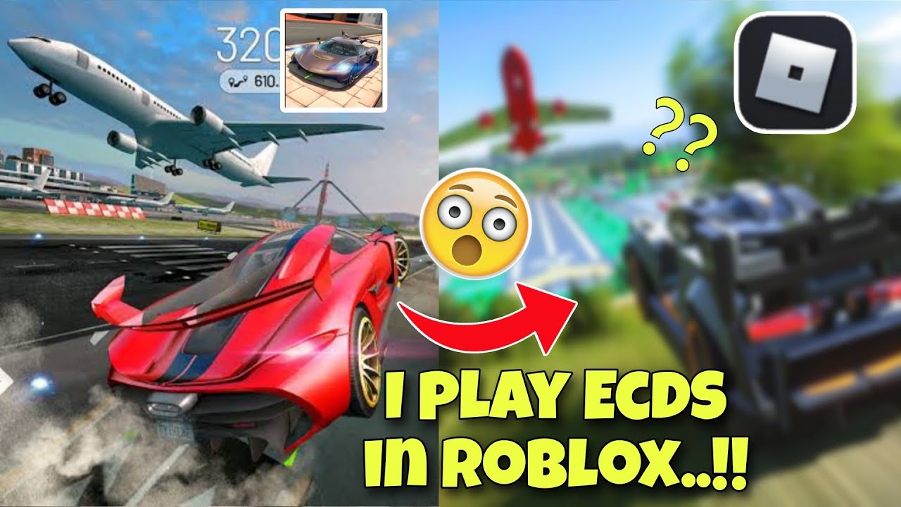 I play extreme car driving simulator in roblox😱