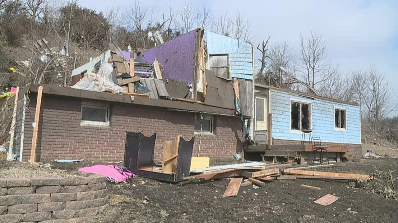 Saturday tornado in central Iowa tears apart family's home | 'Thankful that we survived'