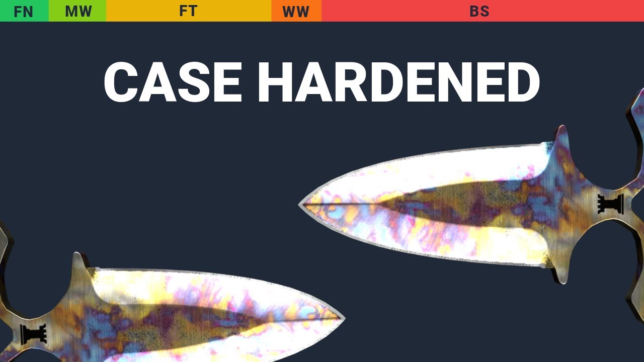 Shadow Daggers Case Hardened - Skin Float And Wear Preview