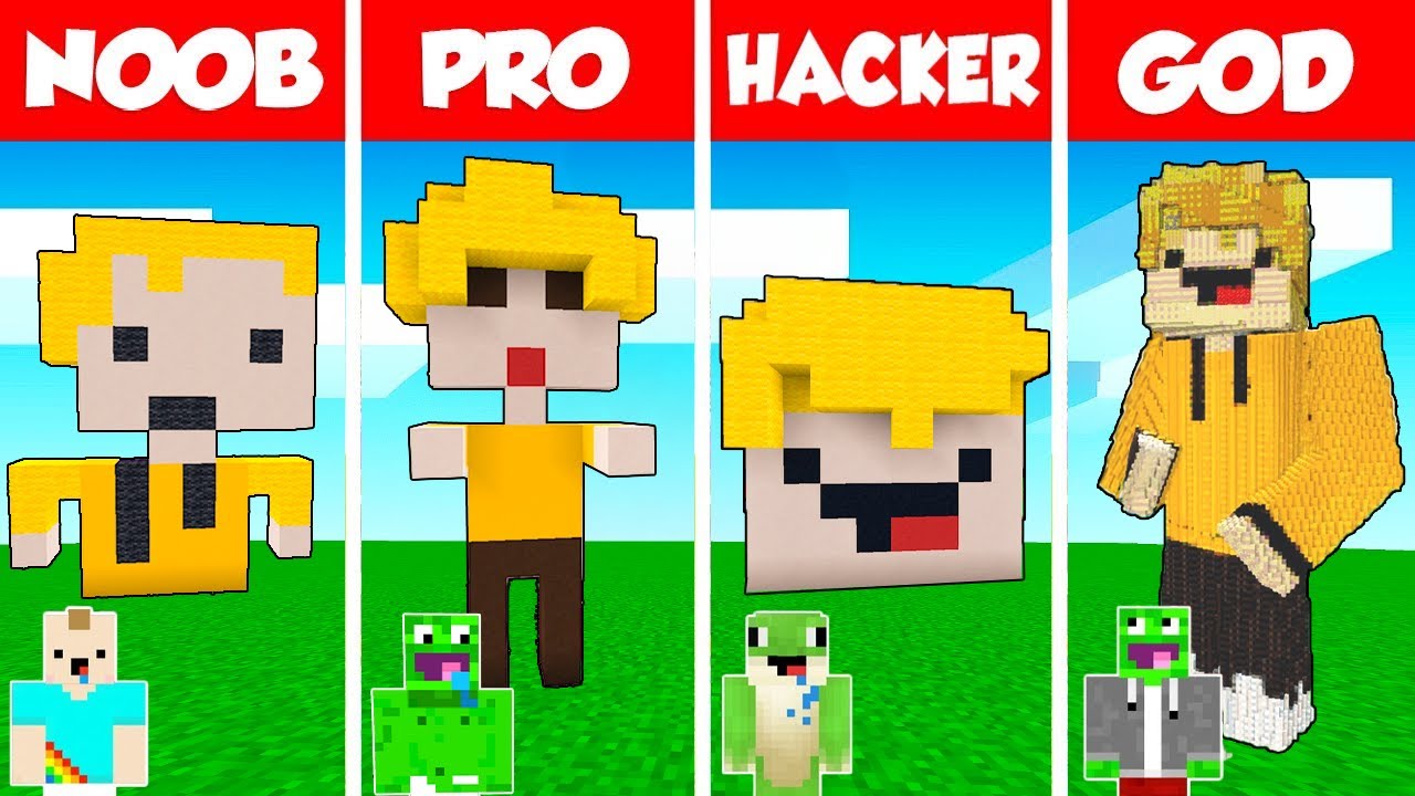 NOOB VS PRO VS HACKER VS GOD w Minecraft! (z Palion, Syn Paliona, Deyv)