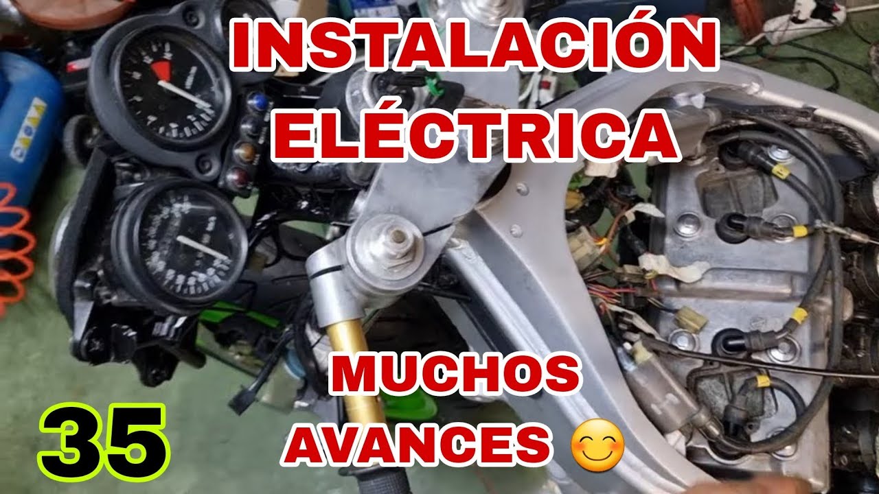 35💚Montar Instalación Eléctrica, Bobinas, mandos, completar faros, luces, cuadro⚒️KAWA ZXR 750 H1